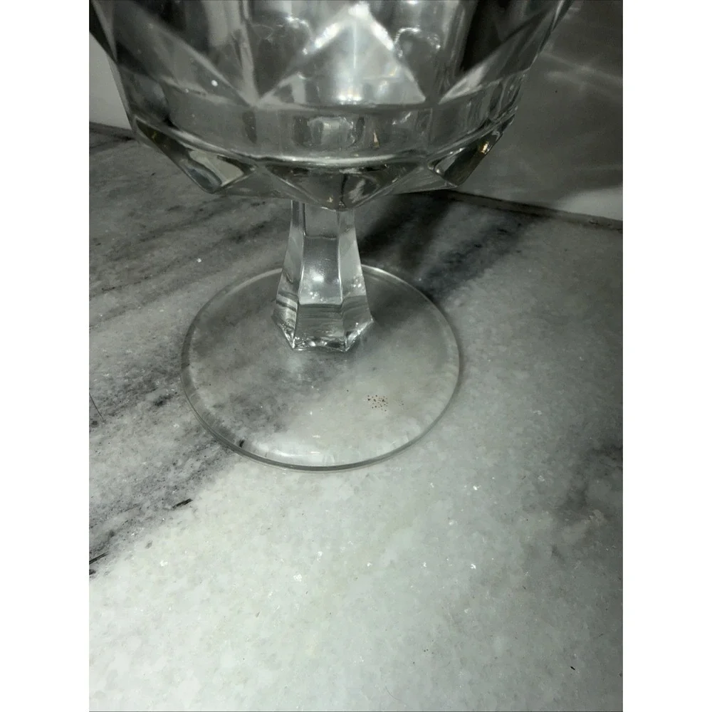 Set of 6 Vintage Arcoroc‎ France Arctic Stemmed Crystal Wine Glasses 5